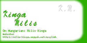 kinga milis business card